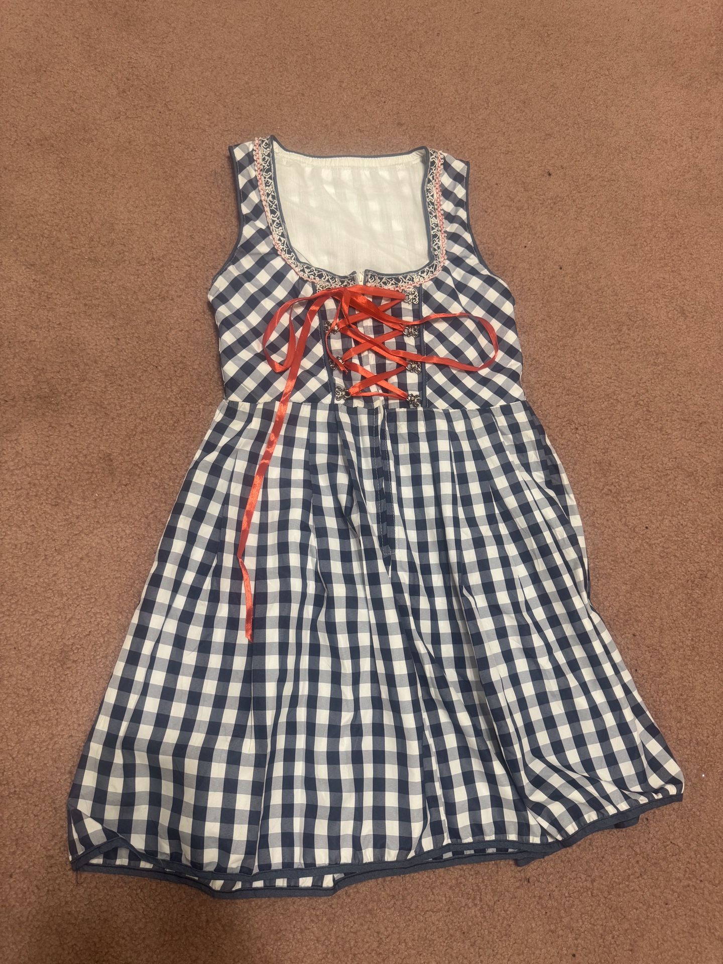 New large Octoberfest dress costume Rennisance vintage short pesant blue