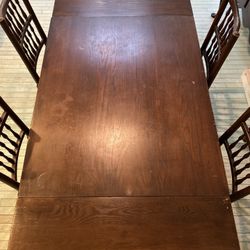 Dining Table with Chairs and Sideboard with Hutch