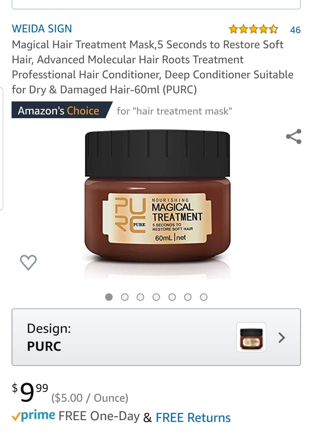 PURE hair treatment mask