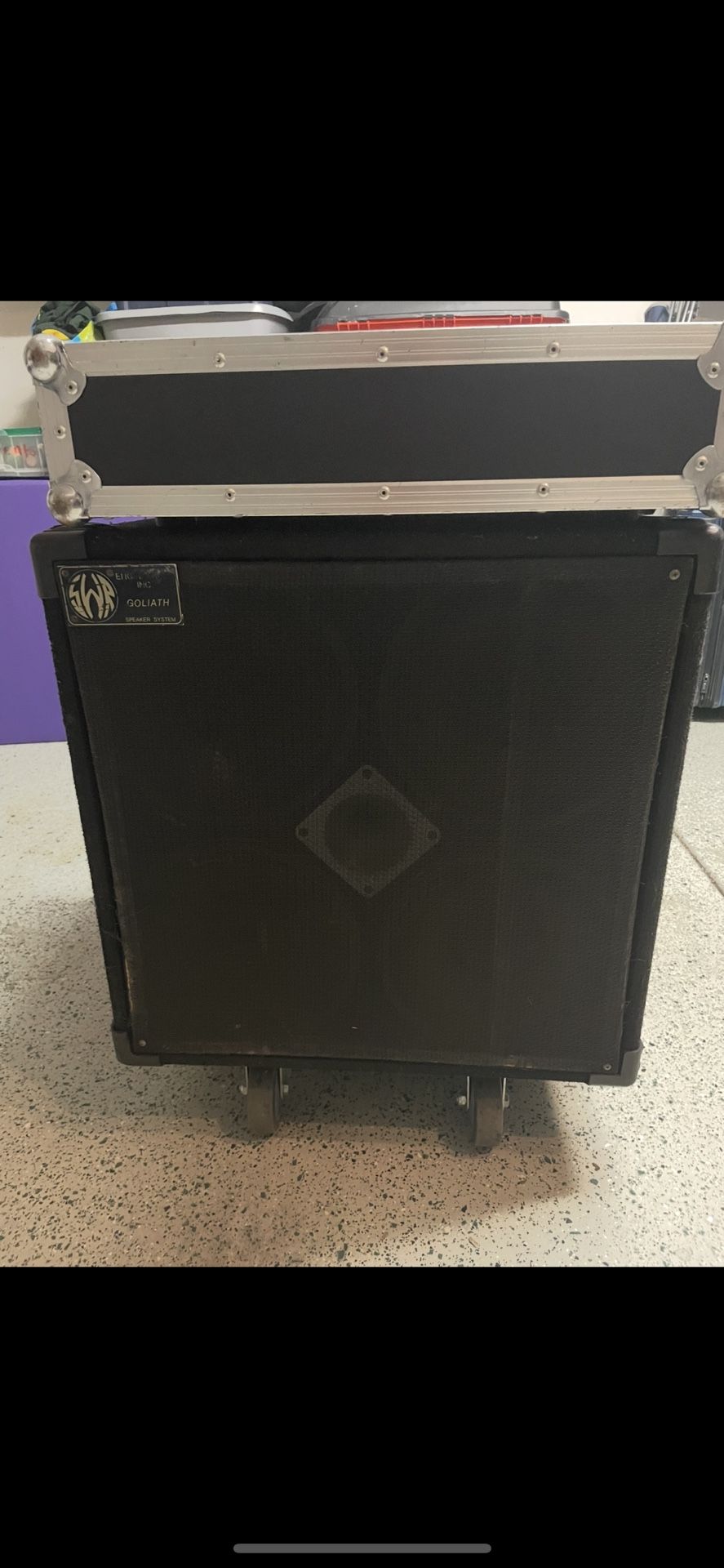 Bass Cabinet Speaker 4 X10 On Wheels 