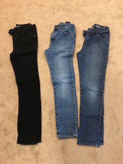 3 pairs boys skinny jeans all size 12