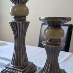 Vintage Pillar Candle Holders