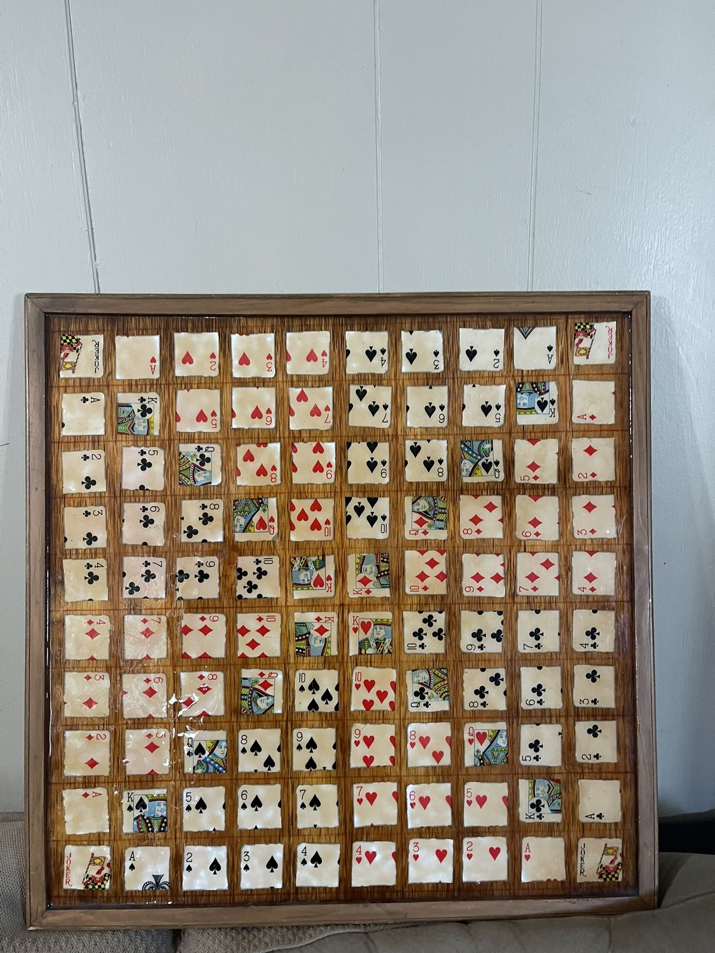 Handmade Wood Board Game Sequence 1970’s