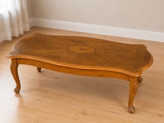 Vintage Real-Wood Coffee Table & End Table Set