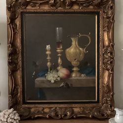 Signed Oil on Canvas by Hungarian Artist Jozsef Molnar~Please Read Description