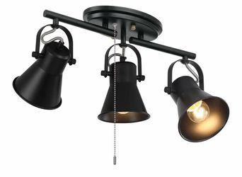 3-Light Track Lighting with Pull Chain
