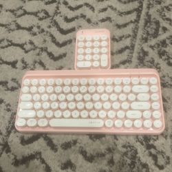 Ubotie keyboard and Number Pad-Light Pink