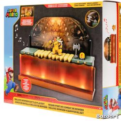 Super Mario Deluxe Bowser Battle Playset Lights & Sounds, Bowser Action Figure