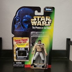 New Kenner Star Wars POTF : Lando Calrissian In GeneralS Gear W/ Freeze Frame A