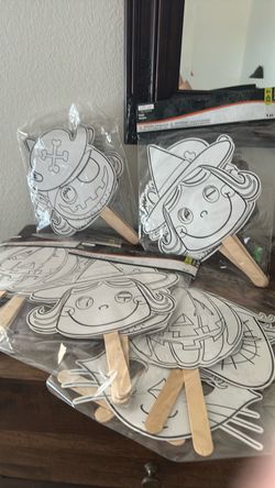 Halloween coloring masks