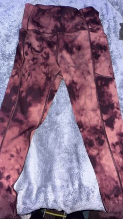 Small Victoria’s Secret burgundy, tie-dye leggings