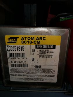 50lb Can Esab Atom Arc 8018-CM Welding Rod Electrode 255051816