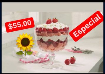 Especial Tazón Versatil Usalo Para Postres Prepara Ensaladas Coctel Camarones o Florero Centro de Mesa $55.00 Cristal Heritage Princess House Ventas F