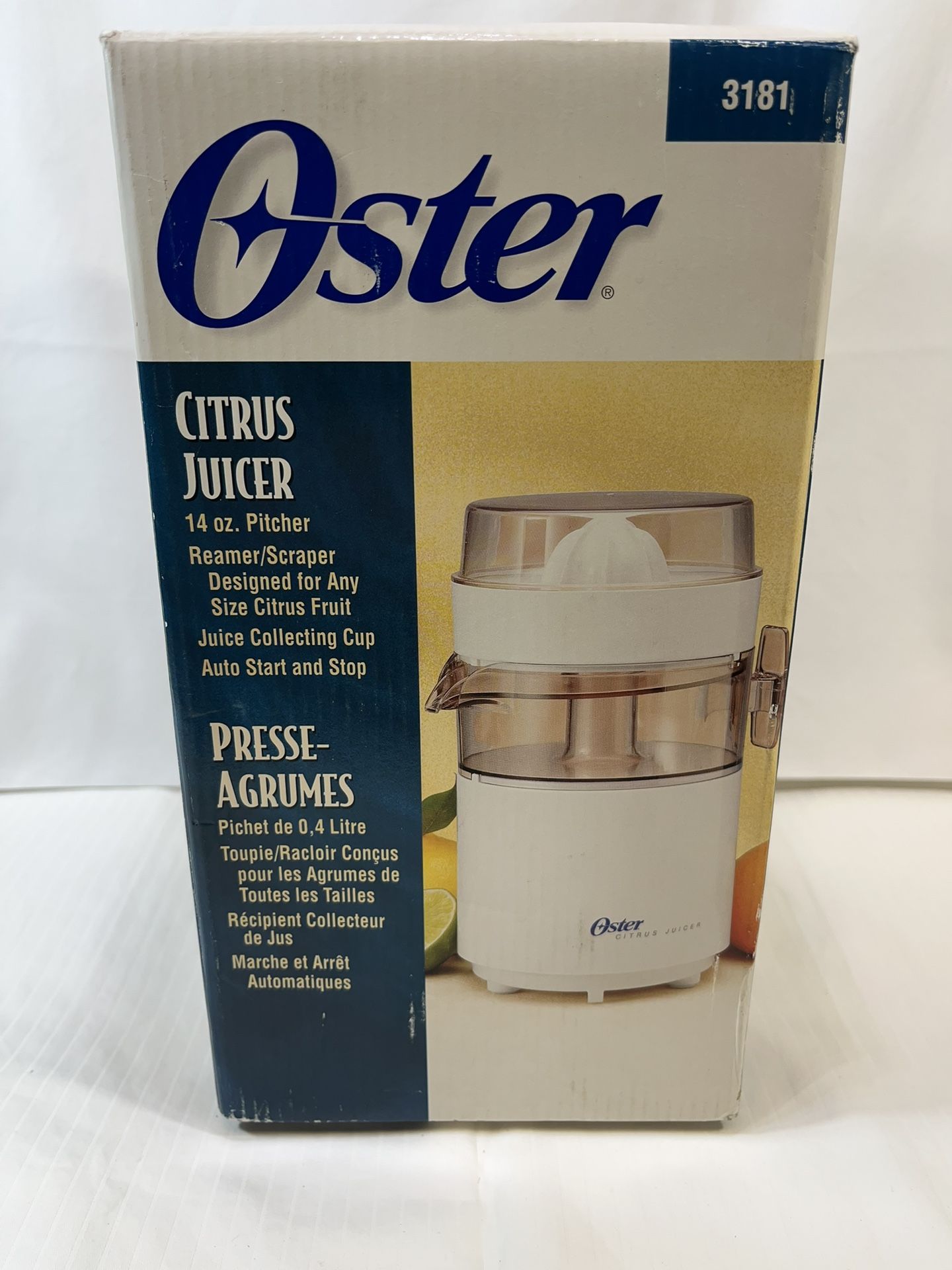 Oster Citrus Juicer, model 3181. New in box.