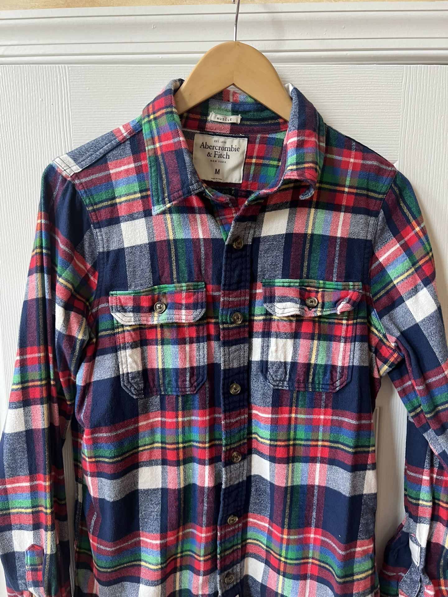 Abercrombie & Fitch Flannel Plaid Medium Porch Pickup