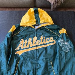 Oakland Athletics Baseball Zip Up Hoodie Windbreaker 