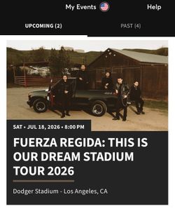 Fuerza Regida Dodgers stadium Concert tickets