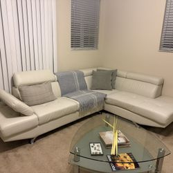 White Leather Couch