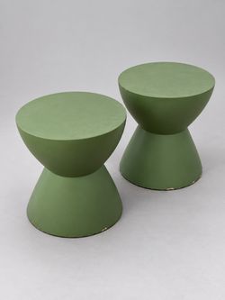 2 Matching Olive Green Side Tables – $100 OBO
