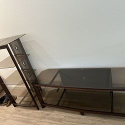 Tinted Glass Entertainment Center Two Towers One Center