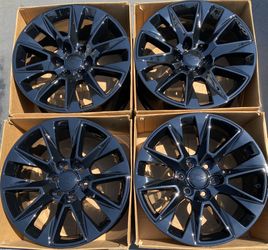 20” Chevy Silverado Factory Wheels Rims New Gloss Black RST Original Chevy Tahoe
