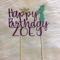 Custom princess cake topper