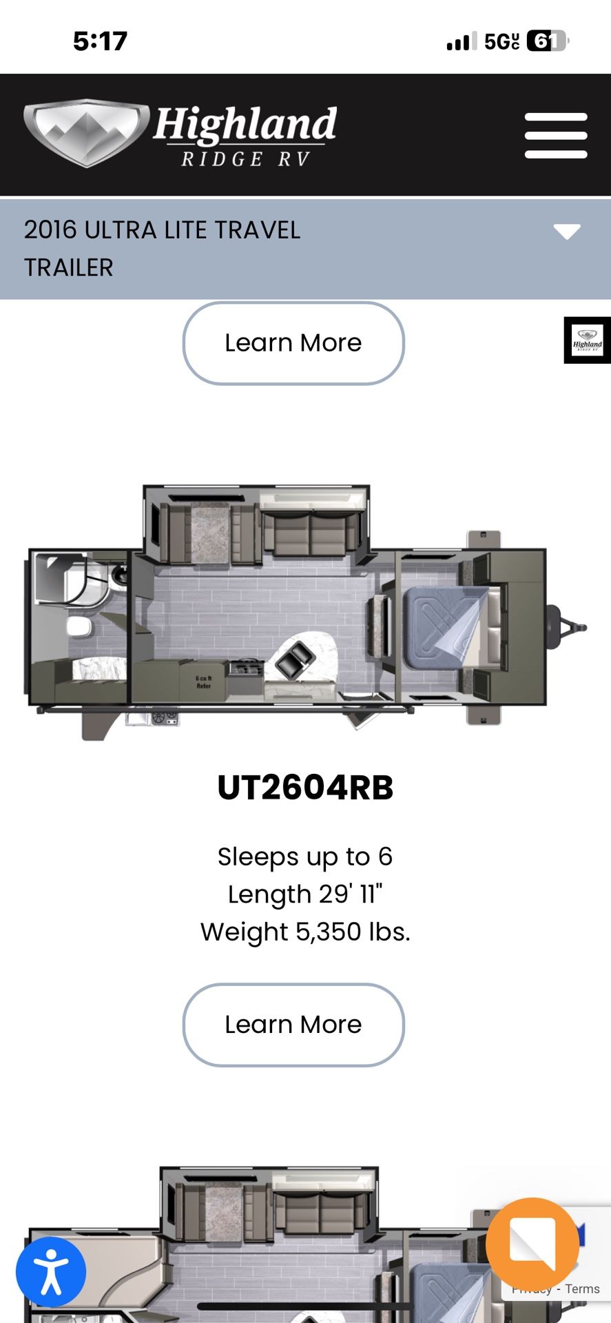 2016 Open range Ultra Light Travel Trailer
