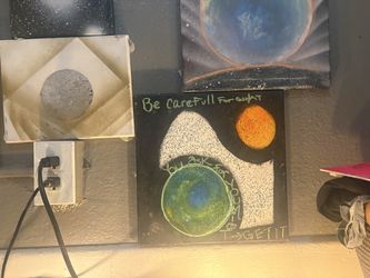Glow-in-the-Dark Cosmic Art / UV Reactive Canvas (8x10)