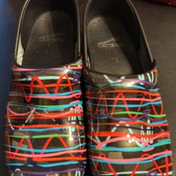 Dansko Multi Color Clogs 38