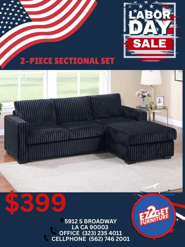 2pcs sectional - $50 dollar down with