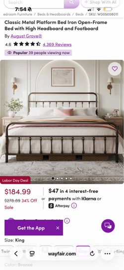 Way Fair King size bed frame