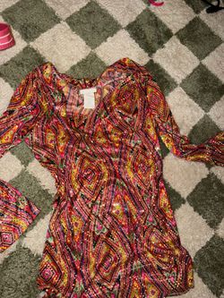 Multicolor Sequin Long Sleeve Mini Dress