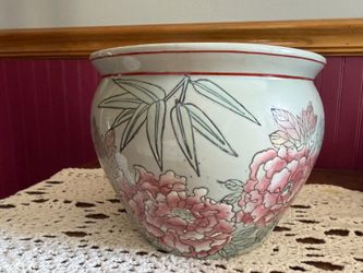 Asian Style Floral Flower Pot