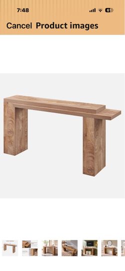 New never used Wood Grain Console Table with Shelf