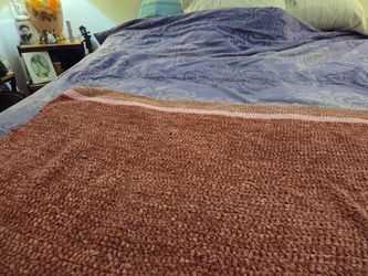 Crochet, peach and pink and light pink peach