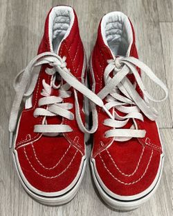 Vans Red High Tops Size 12 Kids  Sneakers Back to school