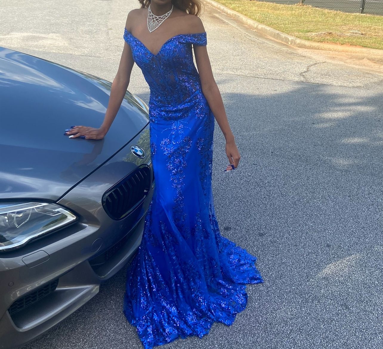 Royal Blue Prom Dress Size Small