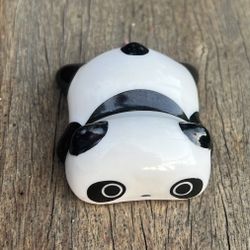 Adorable rare panda ceramic chopstick rest
