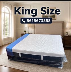 NEW Mattress King Size Plush Pillowtop & Box Spring // Offer  🚚
