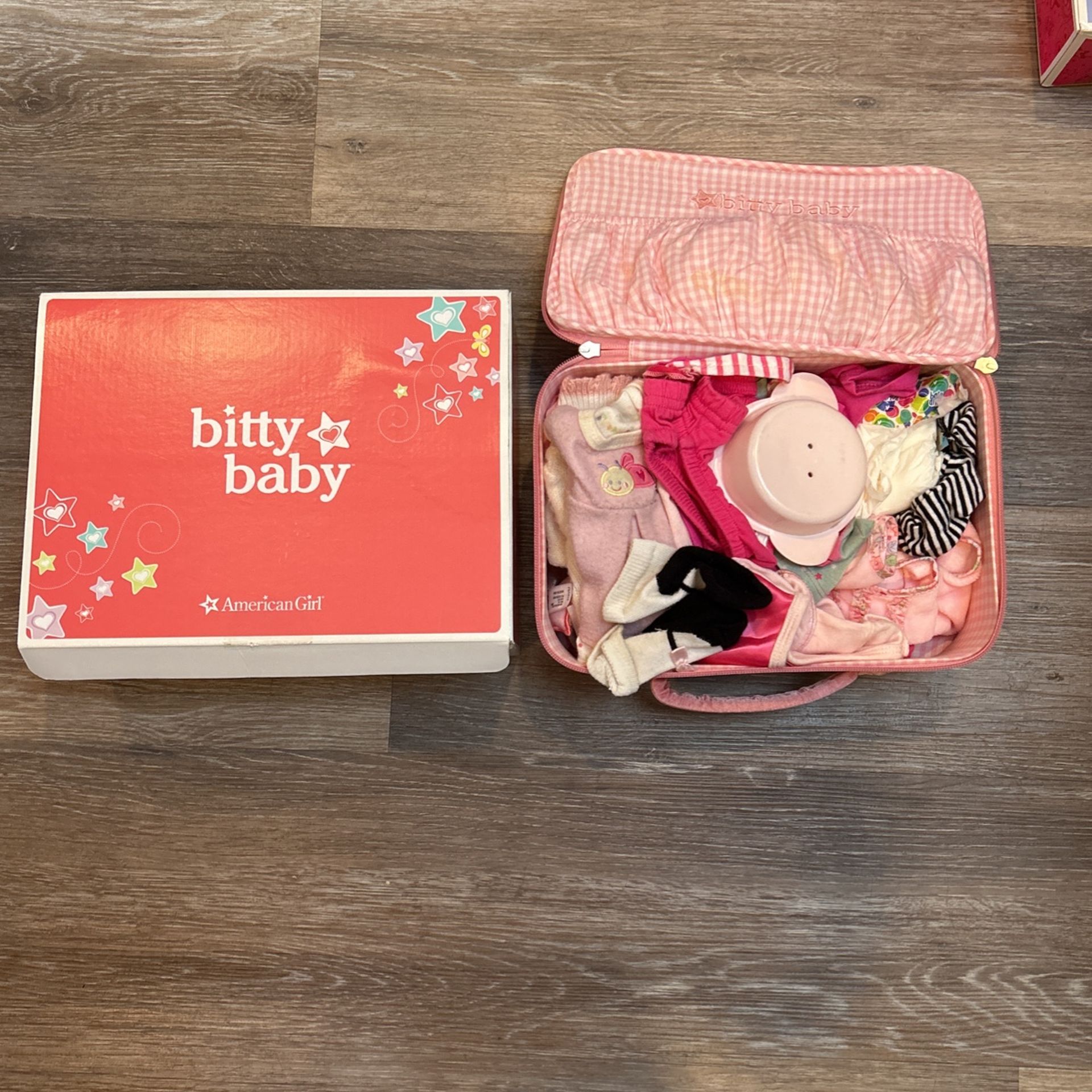 American Girl Bitty Baby Suitcase With clothing Accessories