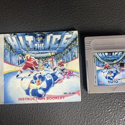 Hit The Ice Nintendo Gameboy Authentic Cartridge And Manual VERY RARE **TESTED**