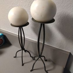 Candle Sticks With Round Candles 2