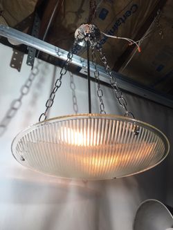 Vintage glass chandelier from street light