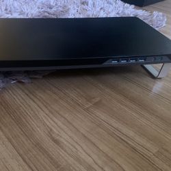 Monitor / laptop Stand W Usb & Aux Ports 
