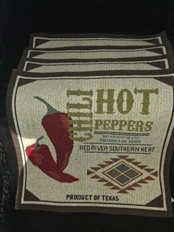 Sets of 4 and 6 Sonoma Hot Chili Pepper square placemats