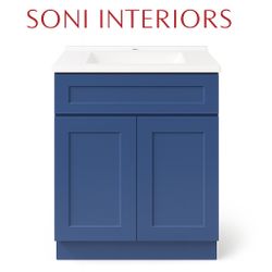 24” Blue Shaker Vanity $189 Plus tax