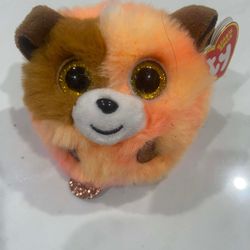 TY Puffies Beanie Balls Plush Toys NWT "Mandarin" the Brown/Orange Dog 2022