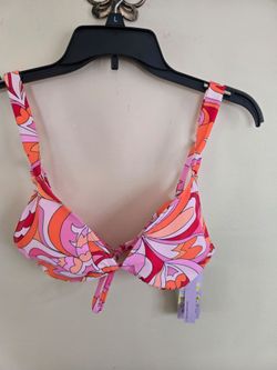 Retro Print Bikini Top Size medium
