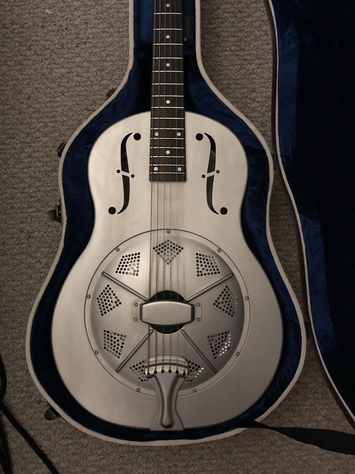 Regal RC-43 Antiqued Nickel-Plated Body Triolian Resonator Guitar