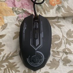 Uhuru Wired Gaming Mouse, 3200 Max DPI, 6 Buttons, Optical, Multicolor